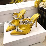 Manolo Blahnik Yellow Heeled Sandals - 5