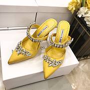 Manolo Blahnik Yellow Heeled Sandals - 6