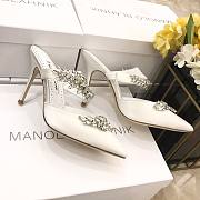 Manolo Blahnik White Heeled Sandals - 2