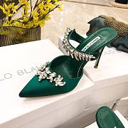 Manolo Blahnik Green Heeled Sandals - 6