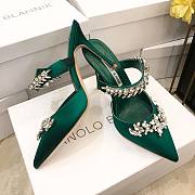 Manolo Blahnik Green Heeled Sandals - 3