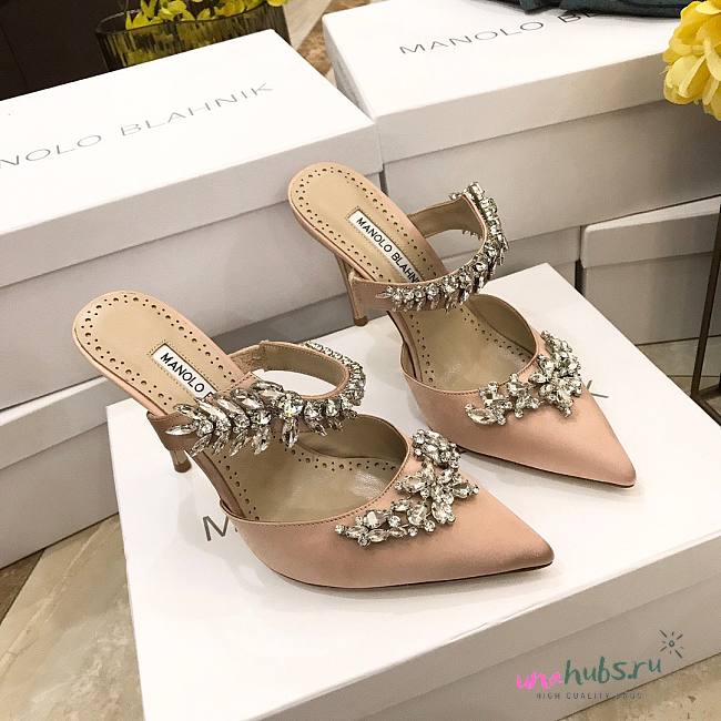 Manolo Blahnik Beige Heeled Sandals - 1