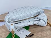 Bottega Veneta Mini Jodie Chain Hobo White Woven Bag - 3