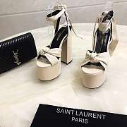 YSL White Paige Platform Heels - 5