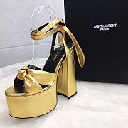 YSL Gold Paige Platform Heels - 1