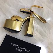 YSL Gold Paige Platform Heels - 2