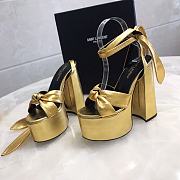 YSL Gold Paige Platform Heels - 4