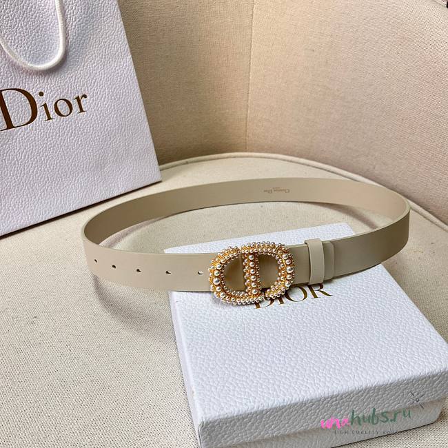 Dior white belt 3cm - 1