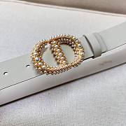 Dior white belt 3cm - 5