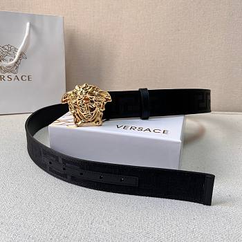 Versace black gold belt