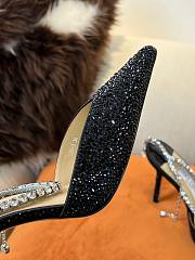 JIMMY CHOO Black Saeda 100 Hotfix Heels - 4