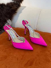 JIMMY CHOO Pink Saeda 100 Hotfix Heels - 1