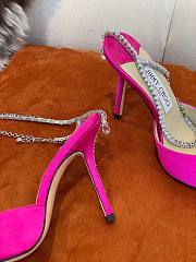 JIMMY CHOO Pink Saeda 100 Hotfix Heels - 3