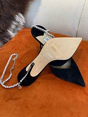 JIMMY CHOO Black Suede Saeda 100 Hotfix Heels - 5