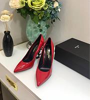 YSL Patent Red Heels 10cm - 4