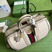Gucci large top beige leather double G bag - 4