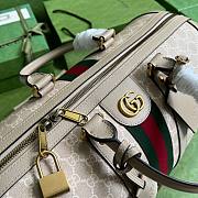 Gucci large top beige leather double G bag - 6