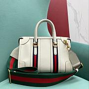 Gucci mini white leather double G bag - 2