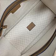 Gucci mini brown leather double G bag - 6