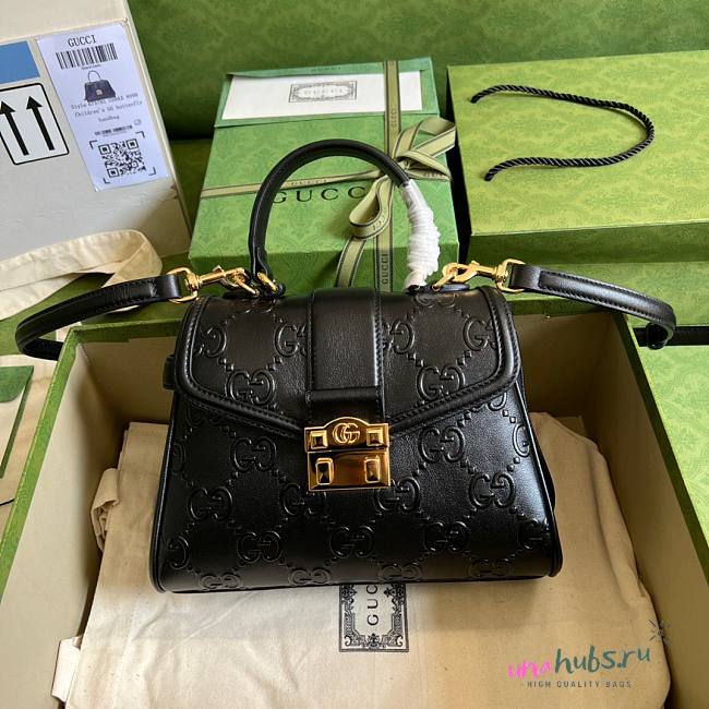 Gucci black medium GG handle bag - 1