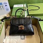 Gucci black medium GG handle bag - 1