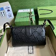 Gucci black medium GG shoulder bag - 4