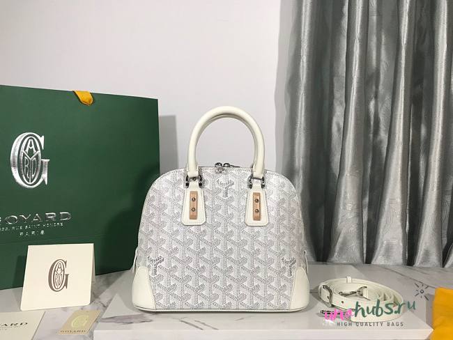 Goyard Sac Vendome White Canvas PM Bag - 1