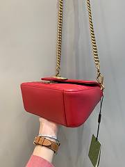 Gucci GG Marmont Small Red Leather Bag - 2