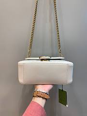 Gucci GG Marmont Small White Leather Bag - 4