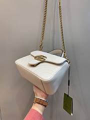 Gucci GG Marmont Small White Leather Bag - 6