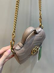 Gucci GG Marmont Small Beige Leather Bag - 5