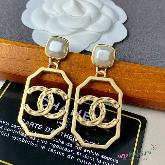 Chanel tag drop earings  - 1