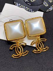 Chanel square pearl earings  - 3