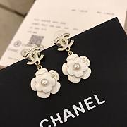 Chanel white flower earings  - 5