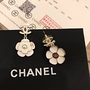 Chanel white flower earings  - 4