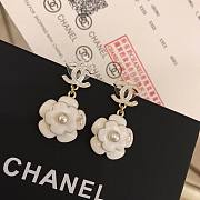 Chanel white flower earings  - 2