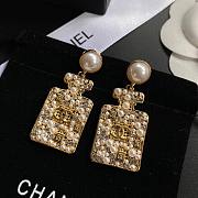 Chanel pearl tag drop earings  - 3