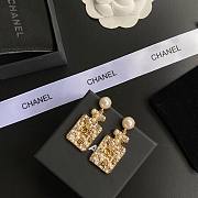 Chanel pearl tag drop earings  - 2