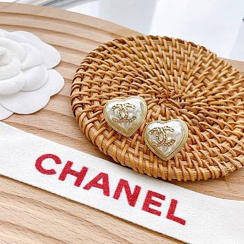 Chanel heart earings 