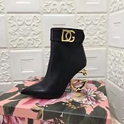 DG black leather boots - 4