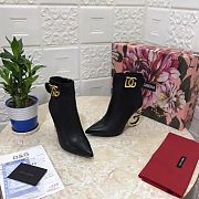 DG black leather boots - 5