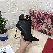 DG black leather boots - 6