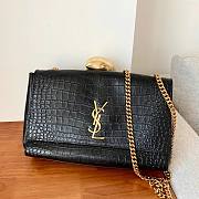 YSL Kate Medium Reversible Croc-Embossed Crossbody Bag - 1