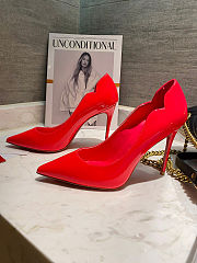 Louboutin Red Patent 100mm Heels - 4