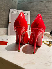 Louboutin Red Patent 100mm Heels - 5