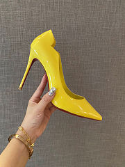 Louboutin Yellow Patent 100mm Heels - 5