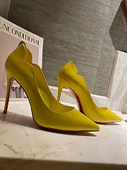 Louboutin Yellow Patent 100mm Heels - 3