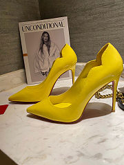 Louboutin Yellow Patent 100mm Heels - 2