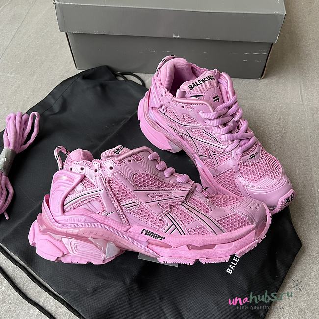 BALENCIAGA pink runner sneakers - 1