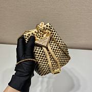 Prada embellished satin mini pouch  - 4